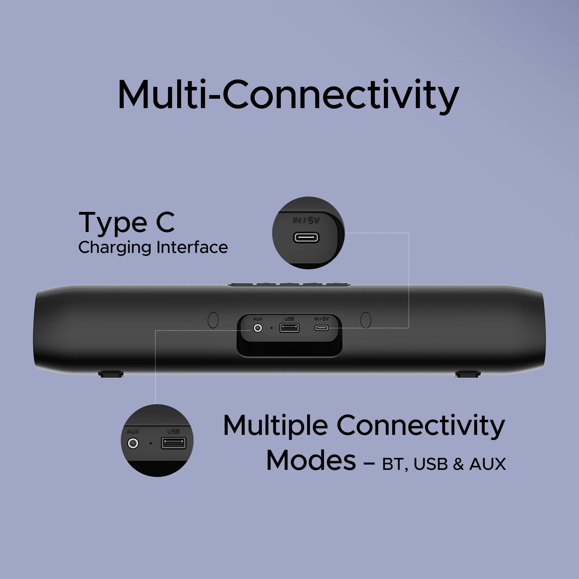 boAt Aavante Bar 520 | Soundbar with 16W RMS boAt Signature Sound, 2.0 Channel Sound, Bluetooth v5.0 - Image 5
