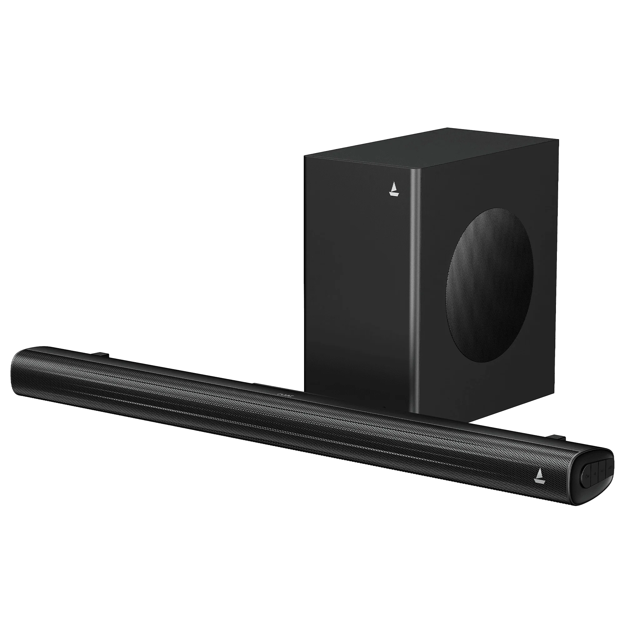boAt Aavante Quake Plus | 200W Bluetooth Soundbar, 2.1 Channel with Wired Subwoofer, Multi-Connectivity, Wall Mountable