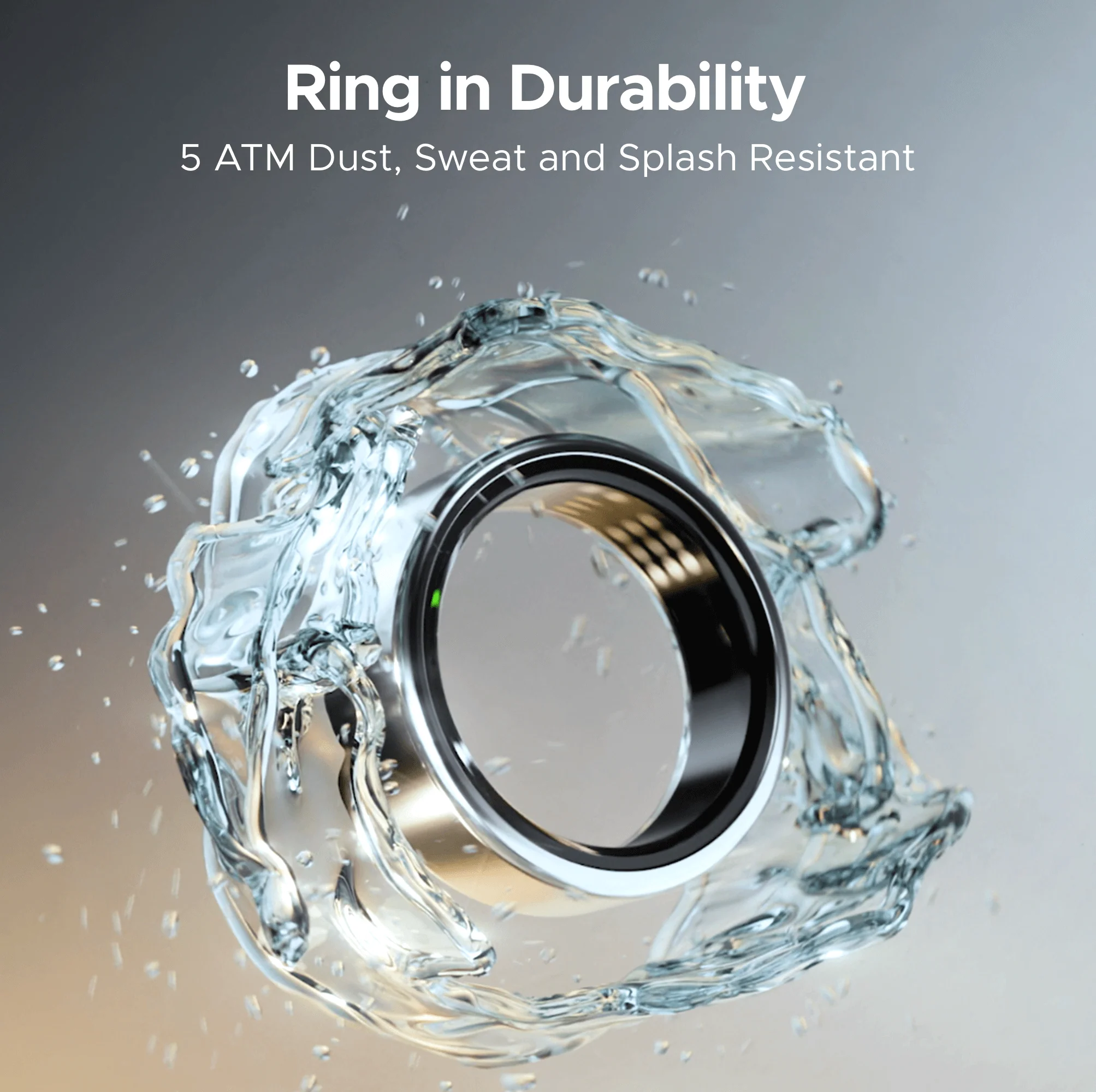 boAt Smart Ring Active | Smart Ring with Stainless Steel Design, 90% Lighter, Health Monitoring, Magnetic Charging Case HME - Image 5