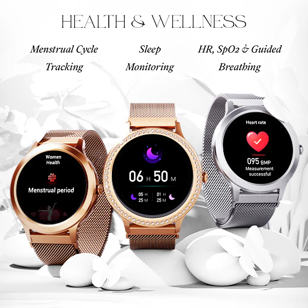boAt Enigma R32 | Women Smartwatch with 1.32" (3.35cm) Round TFT Display, BT Calling, Luxurious Metal Body, 100+ Watch Faces - Image 6