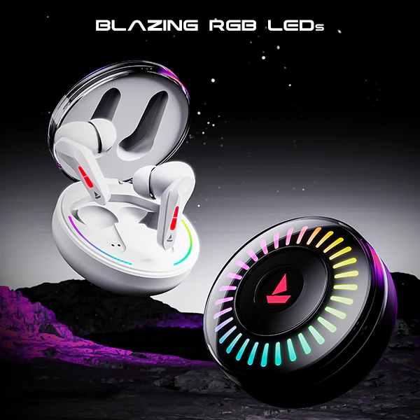 boAt Immortal 201 | Bluetooth Gaming Wireless Earbuds with 40ms BEAST™ Mode, Real RGB Lights, boAt Signature Sound - Image 3