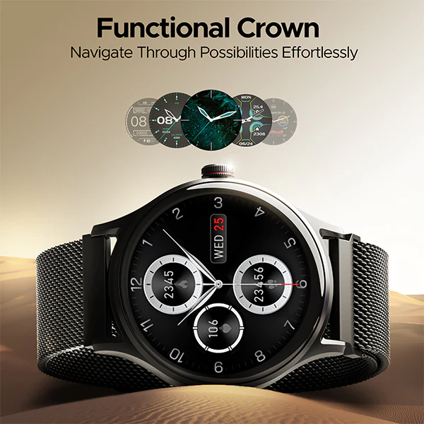 boAt Lunar Mirage | Smartwatch with 1.52" (3.86cm) Round HD Display, BT Calling, 100+ Sports Modes, Functional Crown - Image 8