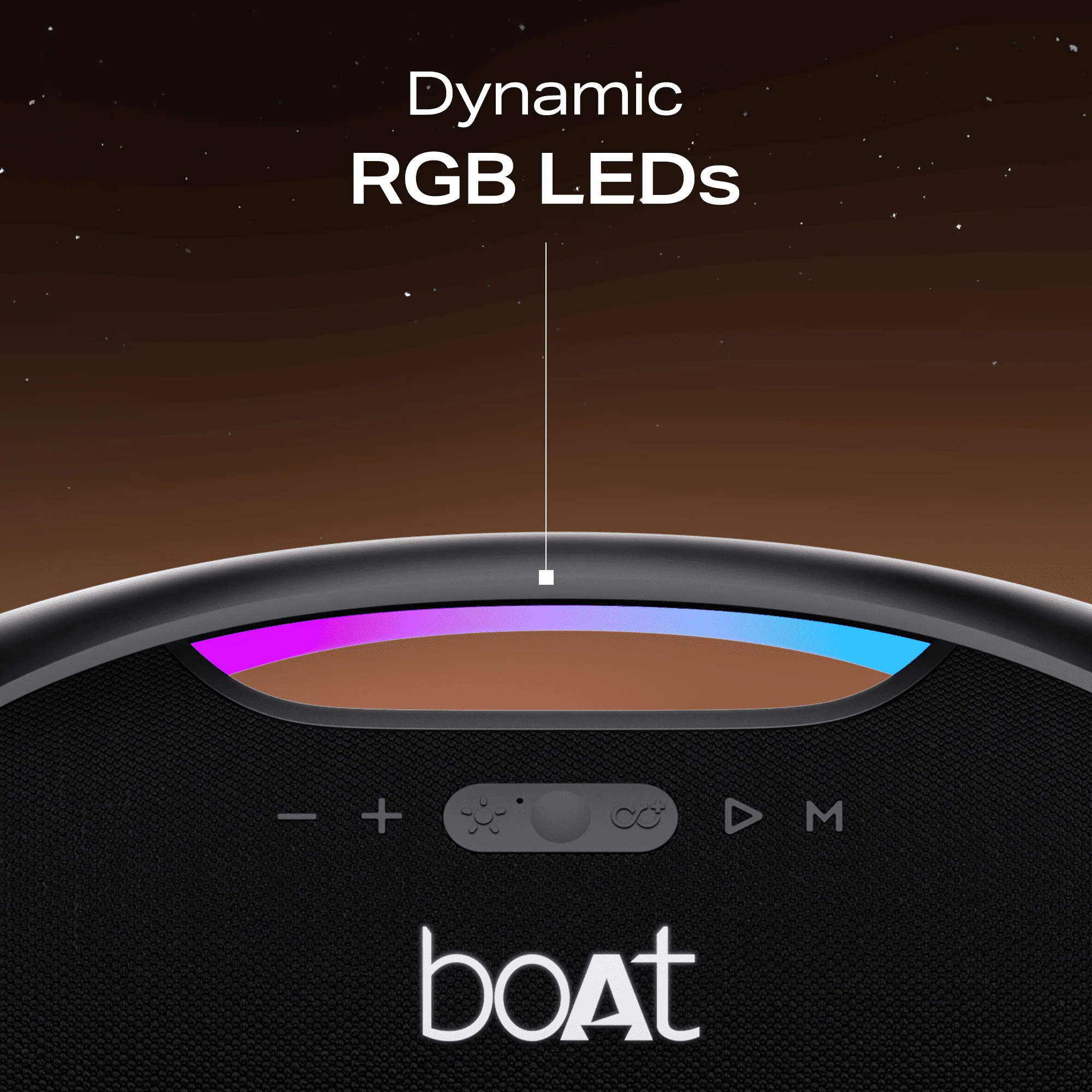 boAt Stone Ignite | Portable Bluetooth Speaker with 90W boAt Signature Sound, RGB Light, Broadcast Feature, EQ Modes - Image 3