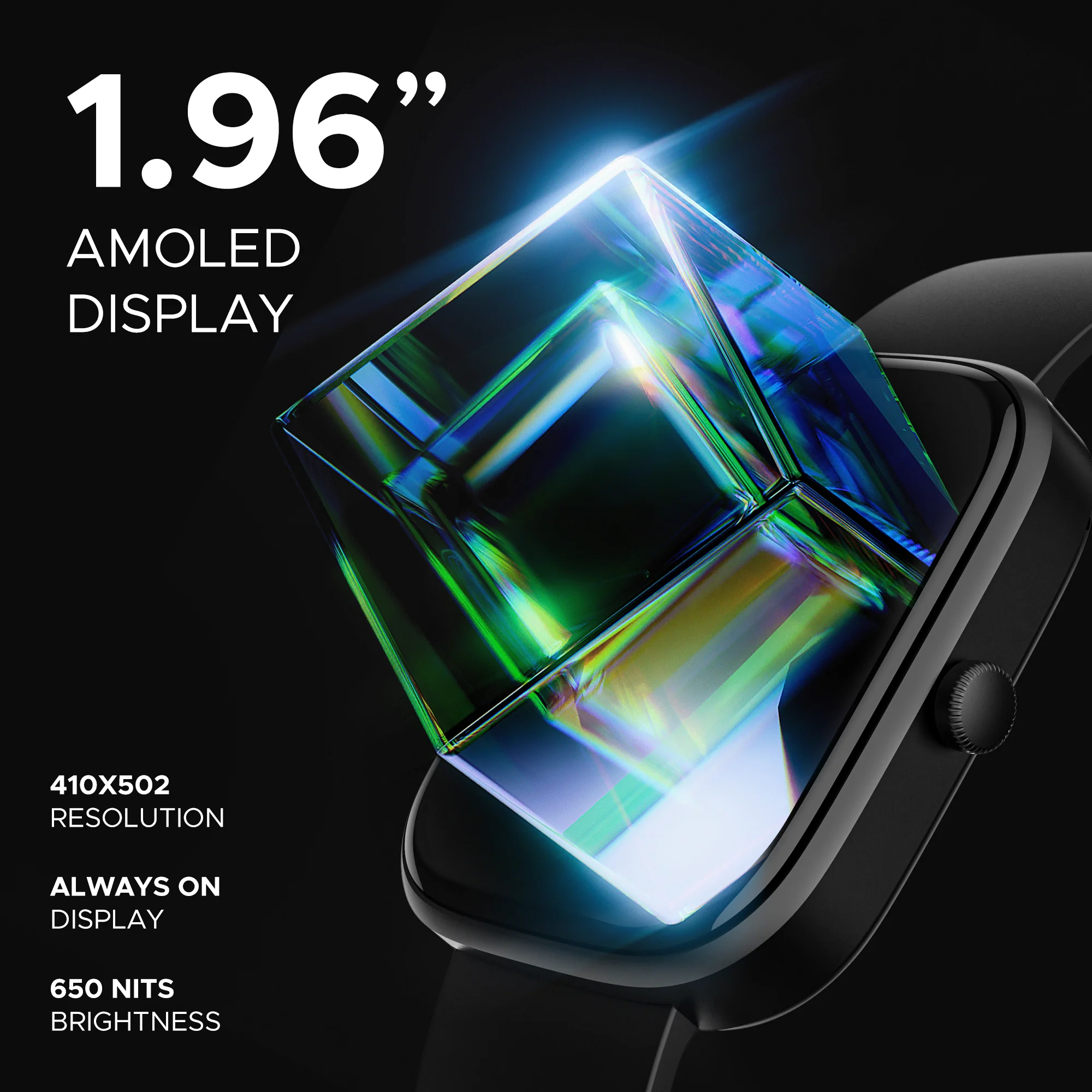 boAt Ultima Prism | Smartwatch with 1.96" (4.97cm) AMOLED Display, BT Calling, 700+ active modes, Watch Face Studio - Image 12