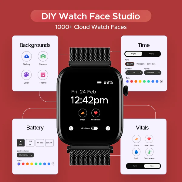 boAt Wave Call 2 | Smartwatch with Bluetooth Calling, 1.83" (4.64cm) HD Display, 700+ Active Modes, 1000+ Watch Faces, Crest OS+ - Image 31