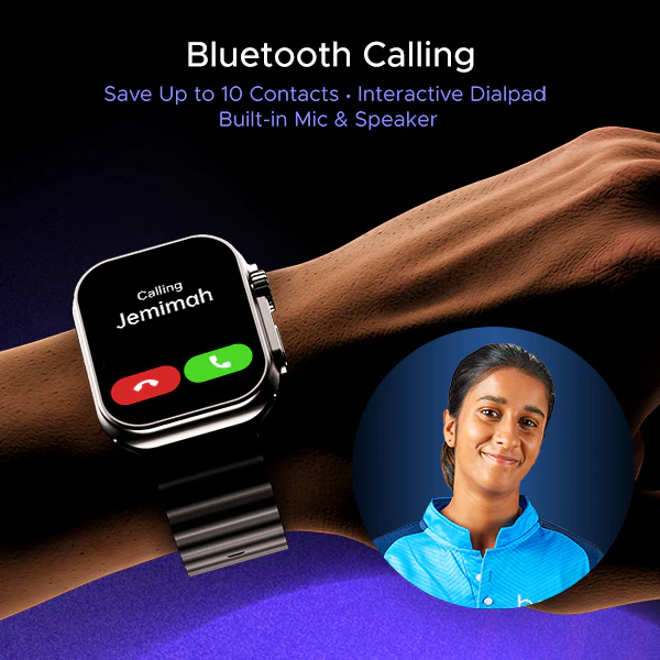 boAt Wave Genesis Pro | Smartwatch with 1.96" AMOLED Display, Premium Metal Body, Bluetooth Calling, SpO2 Monitoring - Image 7